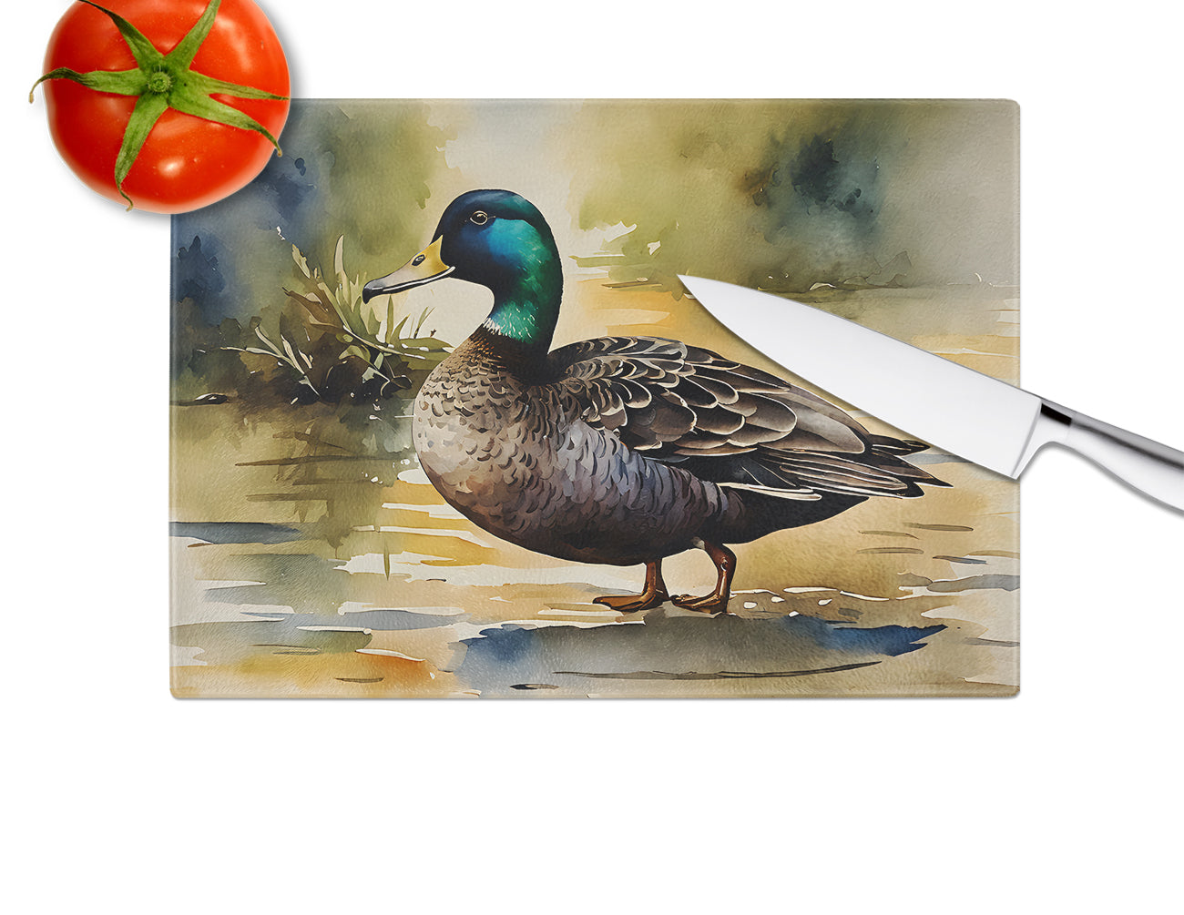 American Black Duck Glass Cutting Board