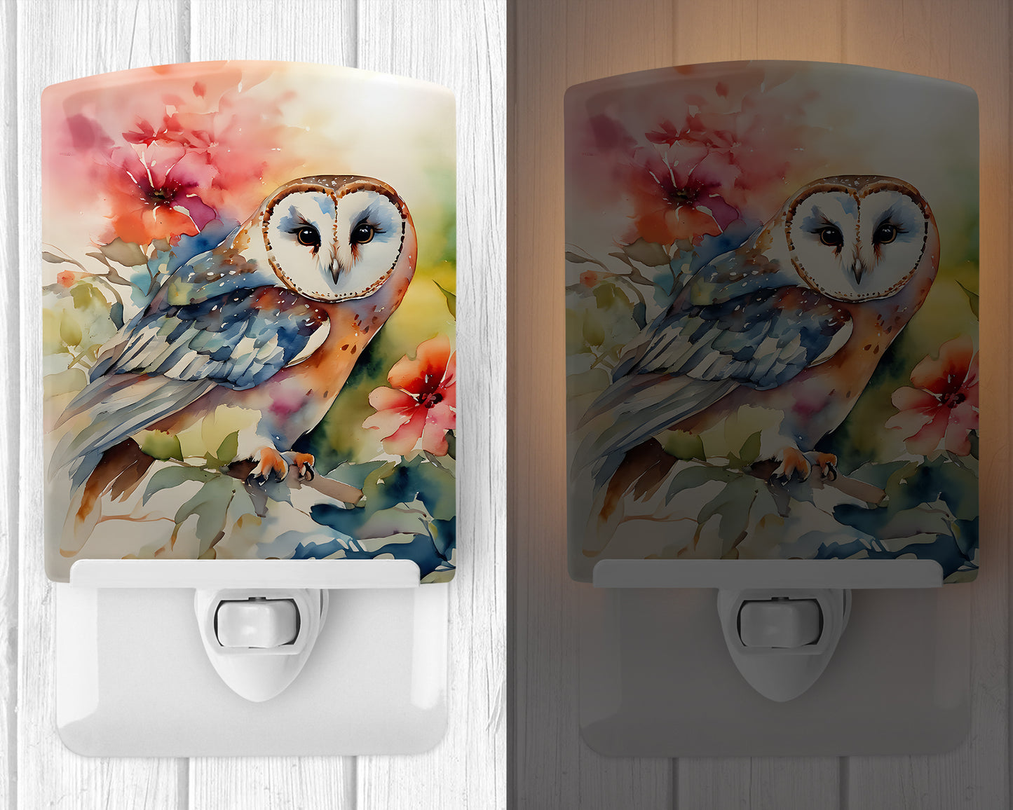 Barn Owl Ceramic Night Light