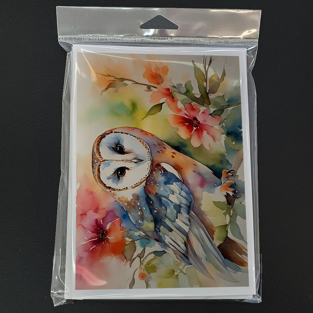 Barn Owl Greeting Cards Pack of 8