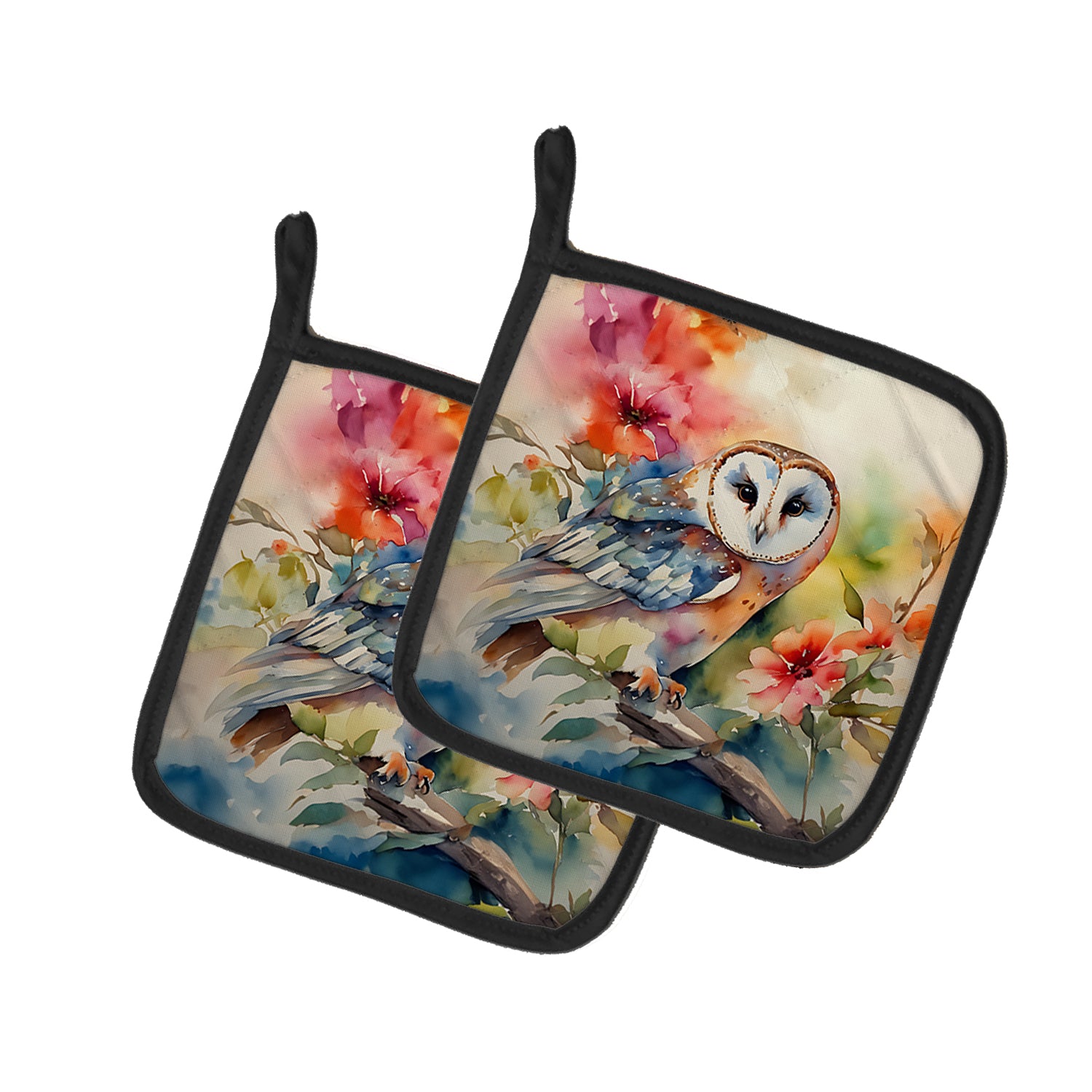 Buy this Barn Owl Pair of Pot Holders