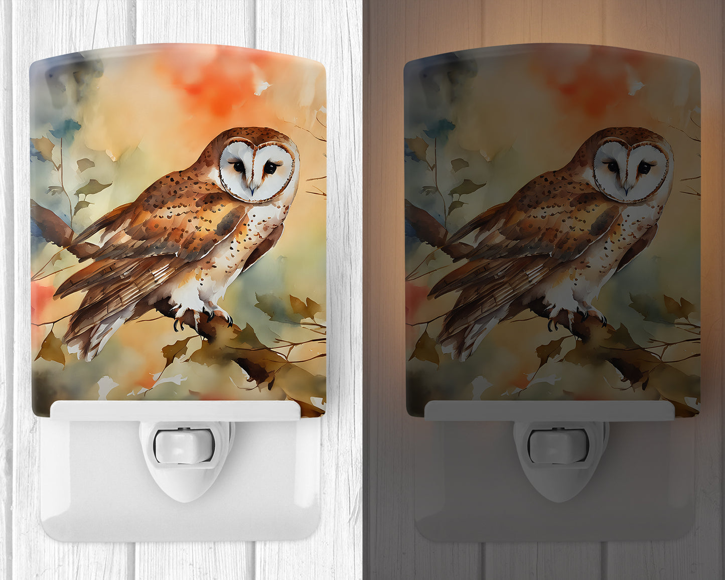 Barn Owl Ceramic Night Light