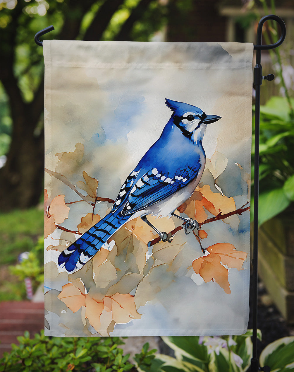 Blue Jay Garden Flag