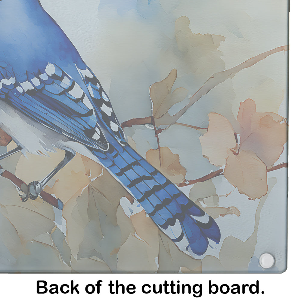 Blue Jay Glass Cutting Board