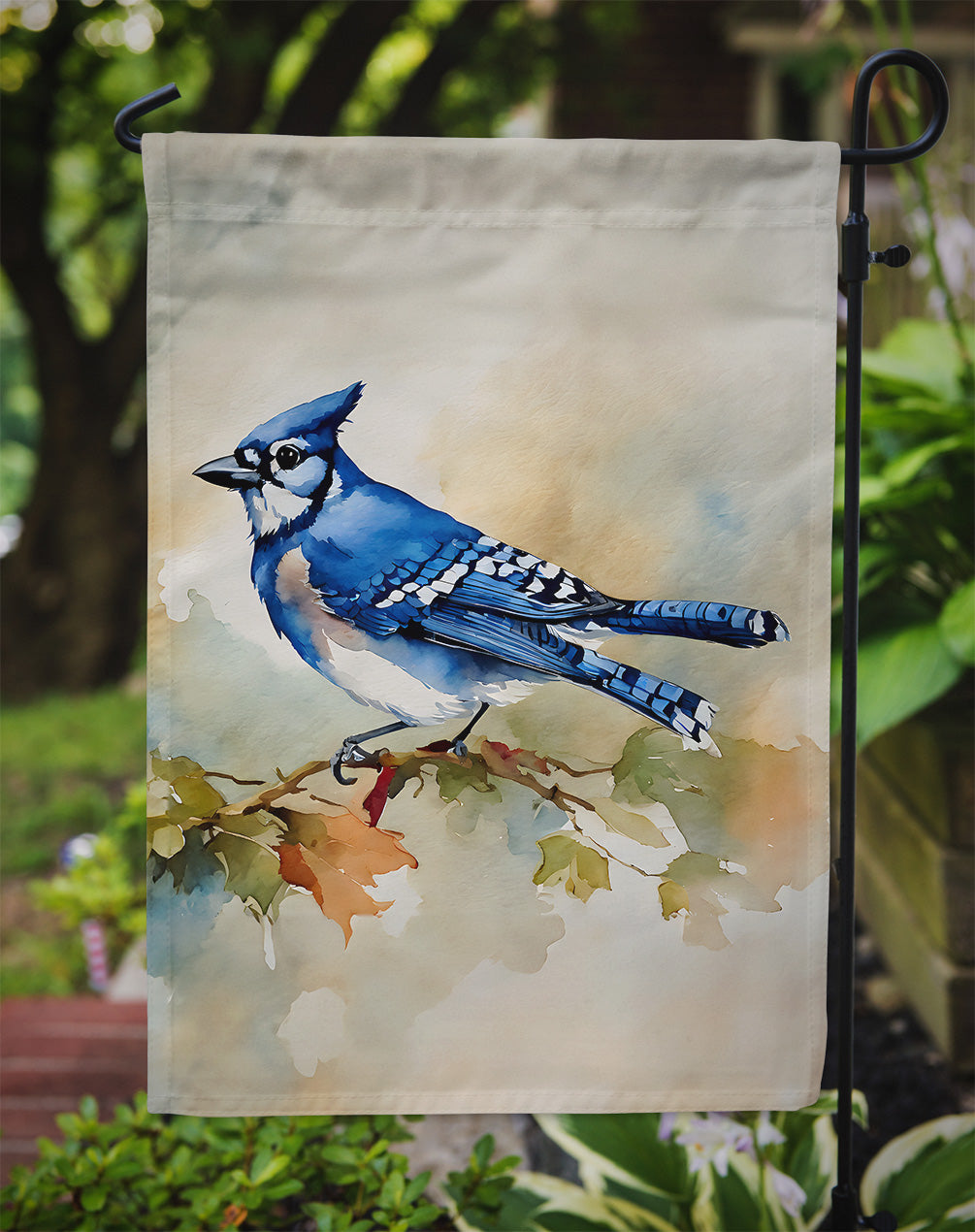 Blue Jay Garden Flag