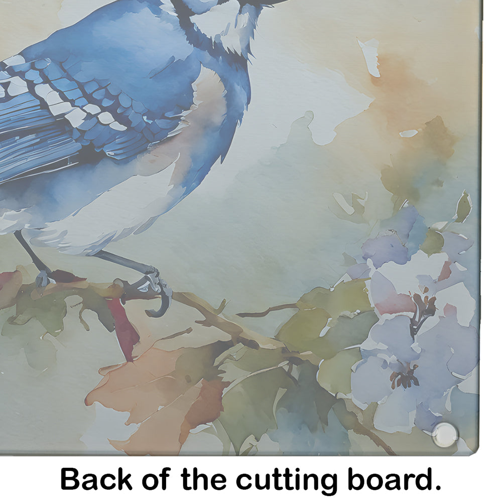 Blue Jay Glass Cutting Board