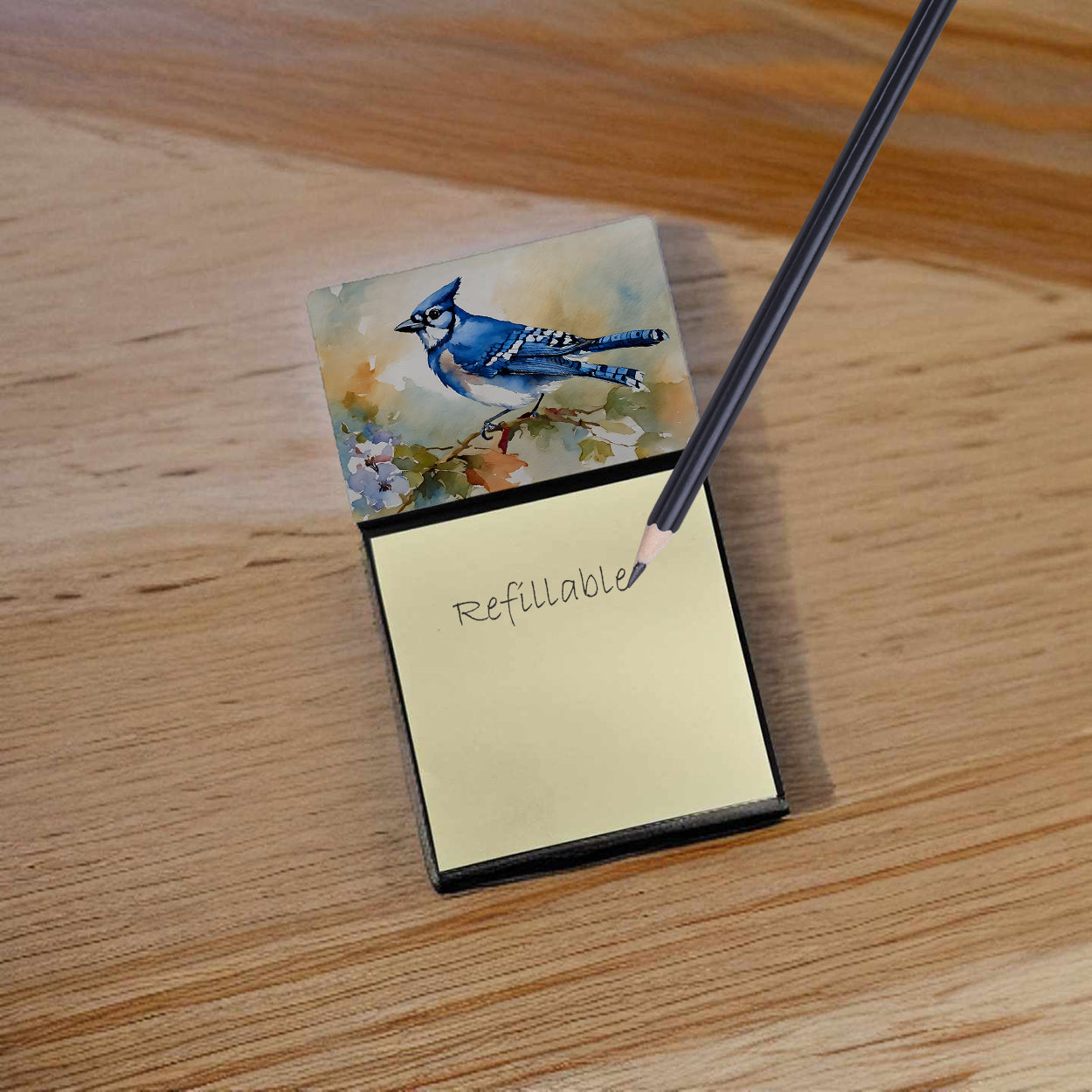 Blue Jay Sticky Note Holder