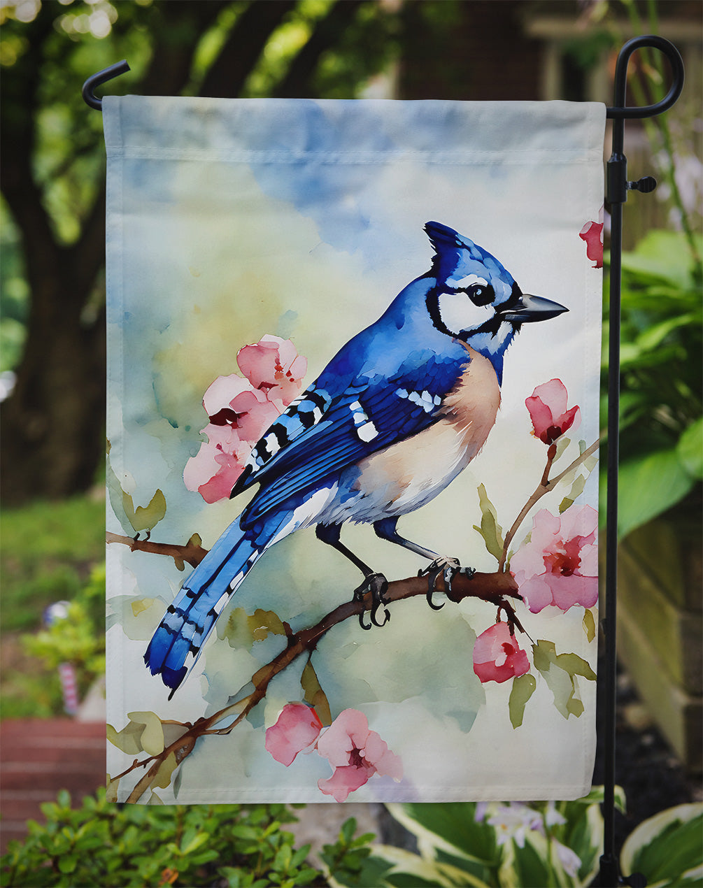 Blue Jay Garden Flag