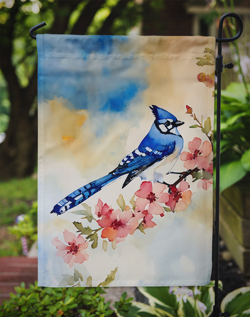 Blue Jay Garden Flag