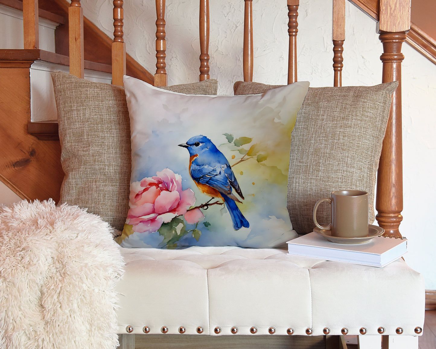 Bluebird Throw Pillow