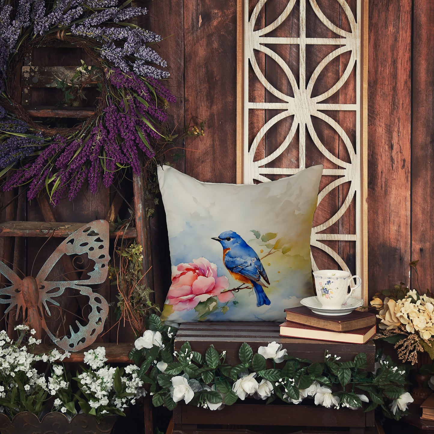 Bluebird Throw Pillow