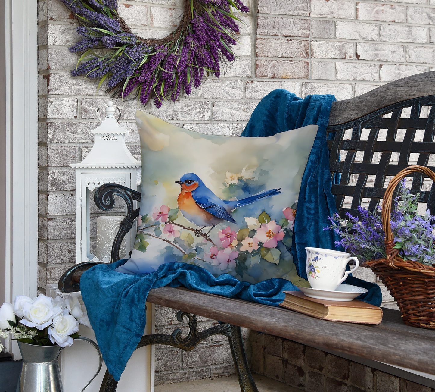 Bluebird Throw Pillow