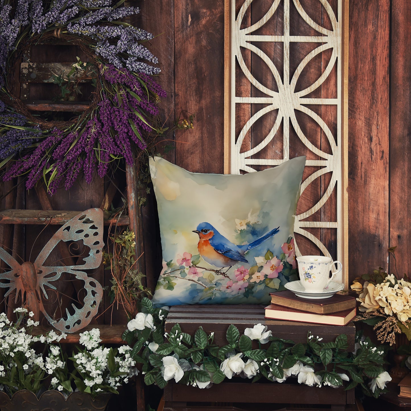 Bluebird Throw Pillow