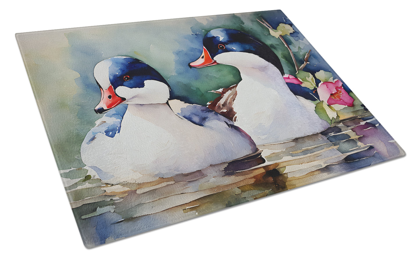 Buy this Bufflehead Glass Cutting Board