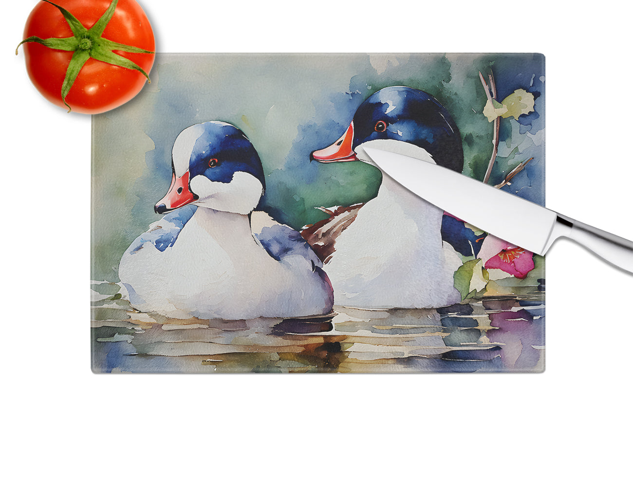 Bufflehead Glass Cutting Board