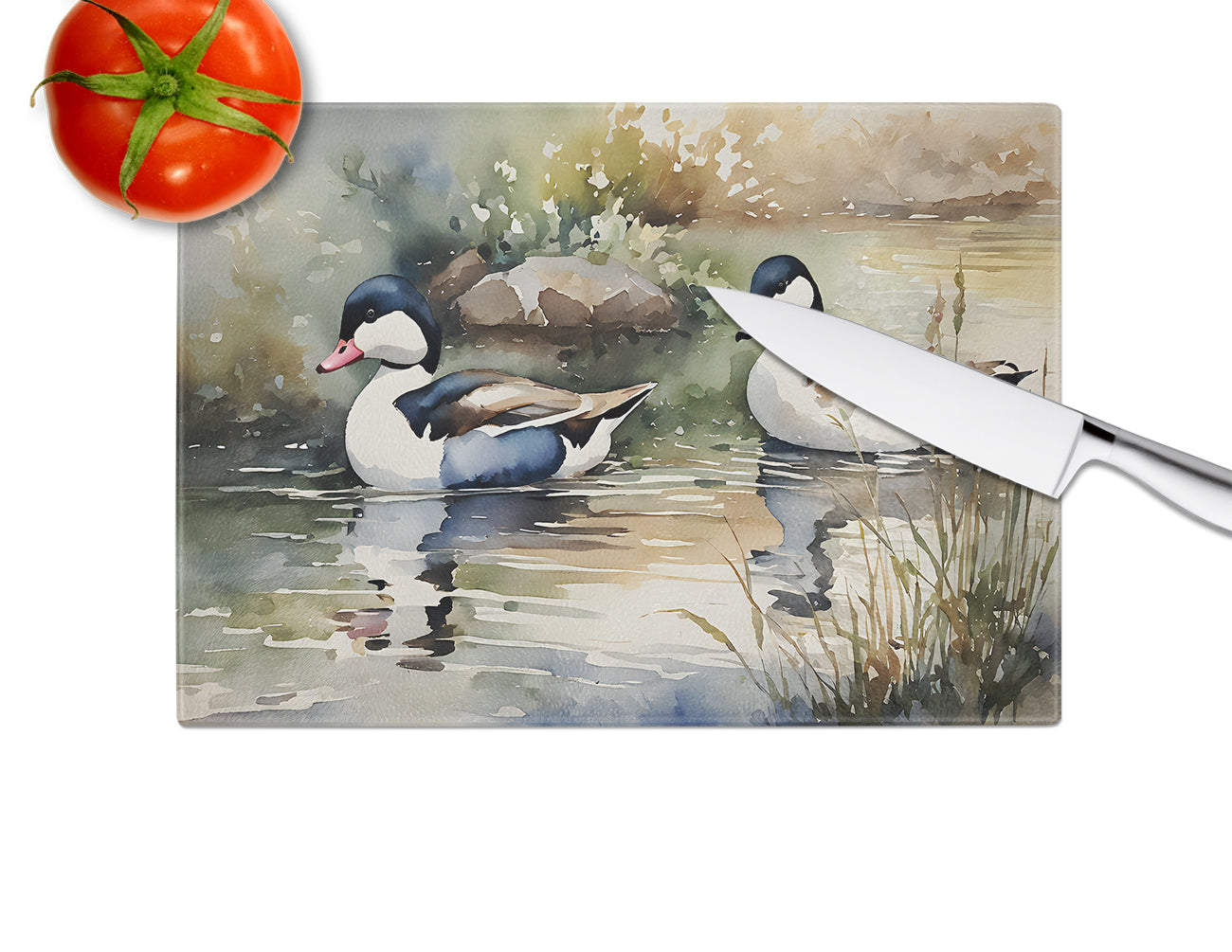 Bufflehead Glass Cutting Board