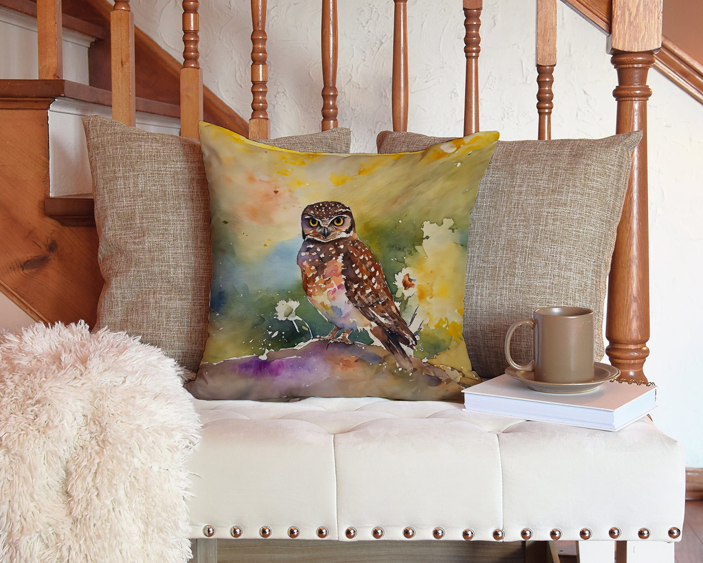 Burrowing Owl Throw Pillow