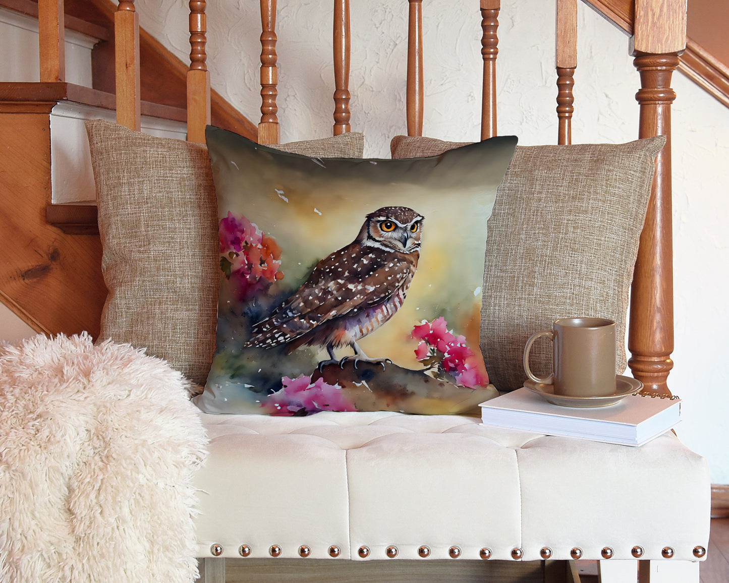 Burrowing Owl Throw Pillow