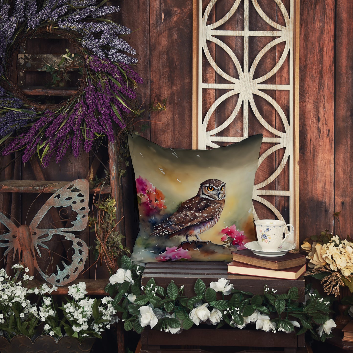 Burrowing Owl Throw Pillow