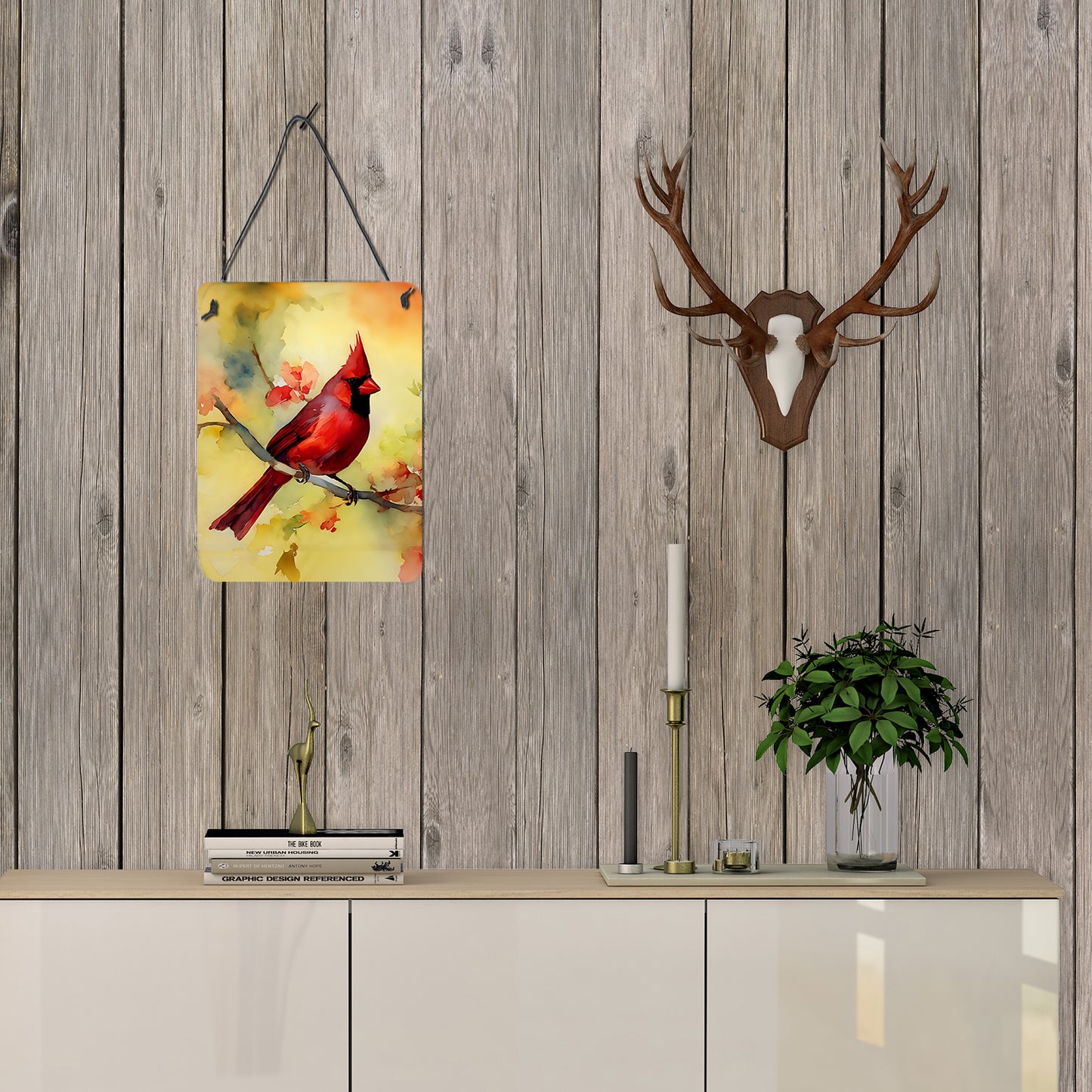 Cardinal Wall or Door Hanging Prints