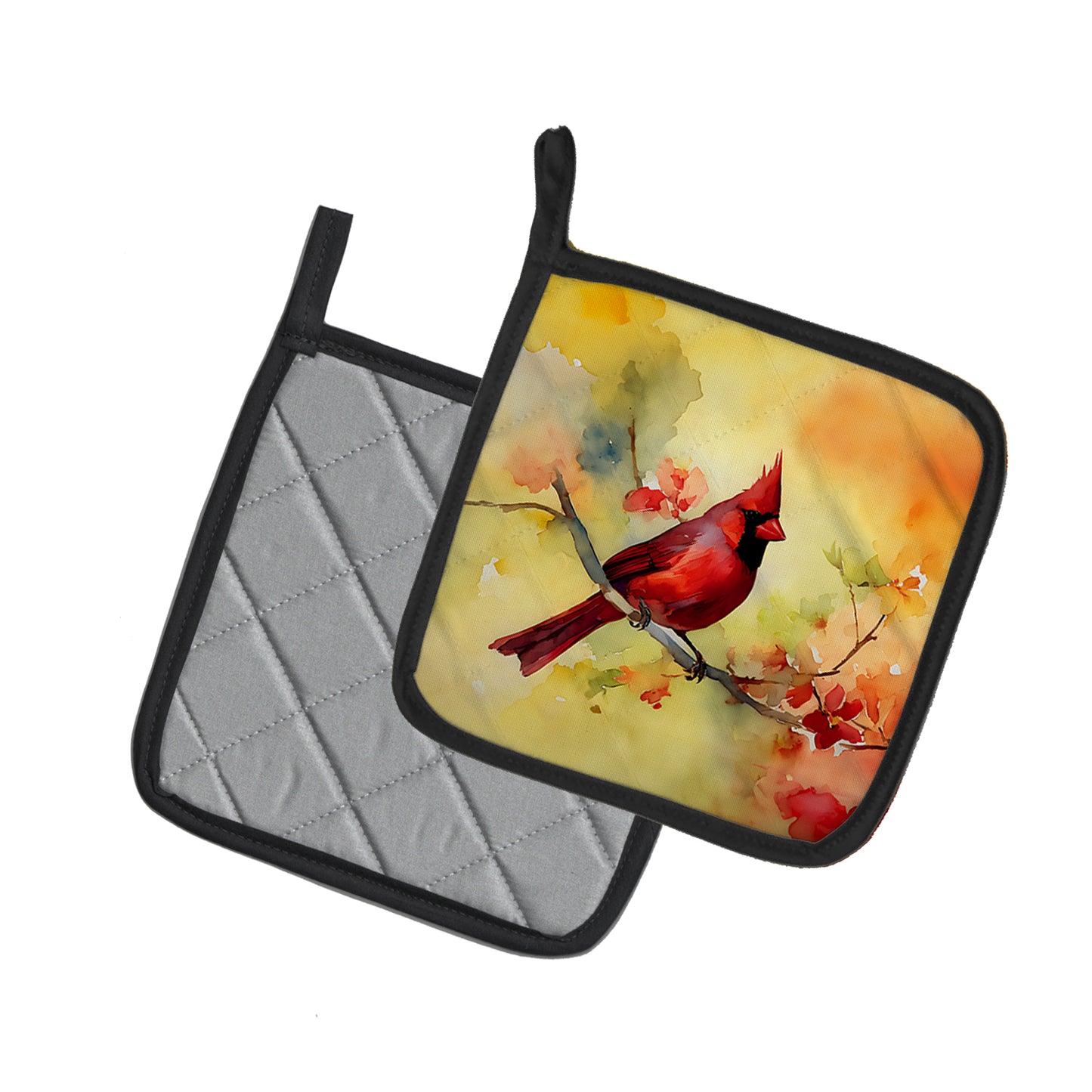 Cardinal Pair of Pot Holders