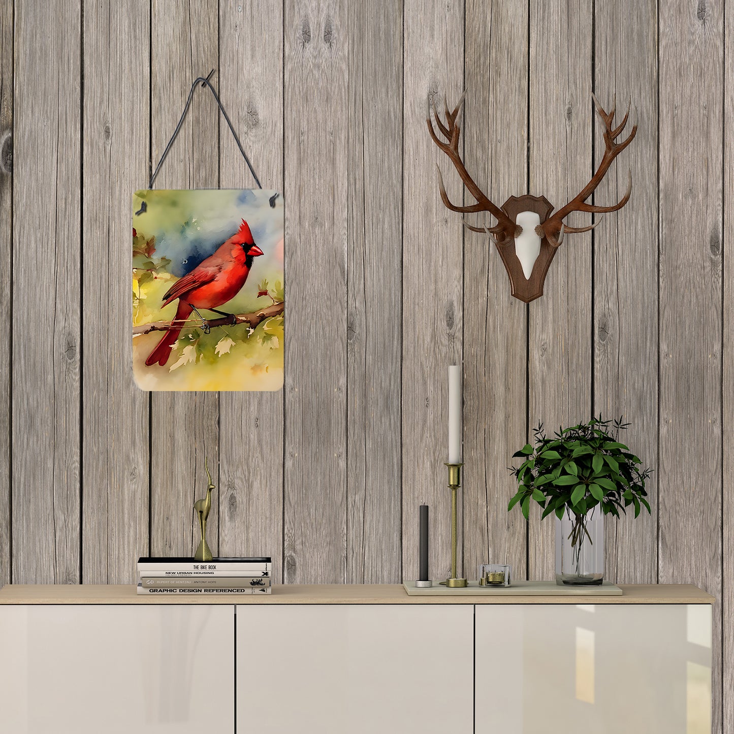 Cardinal Wall or Door Hanging Prints