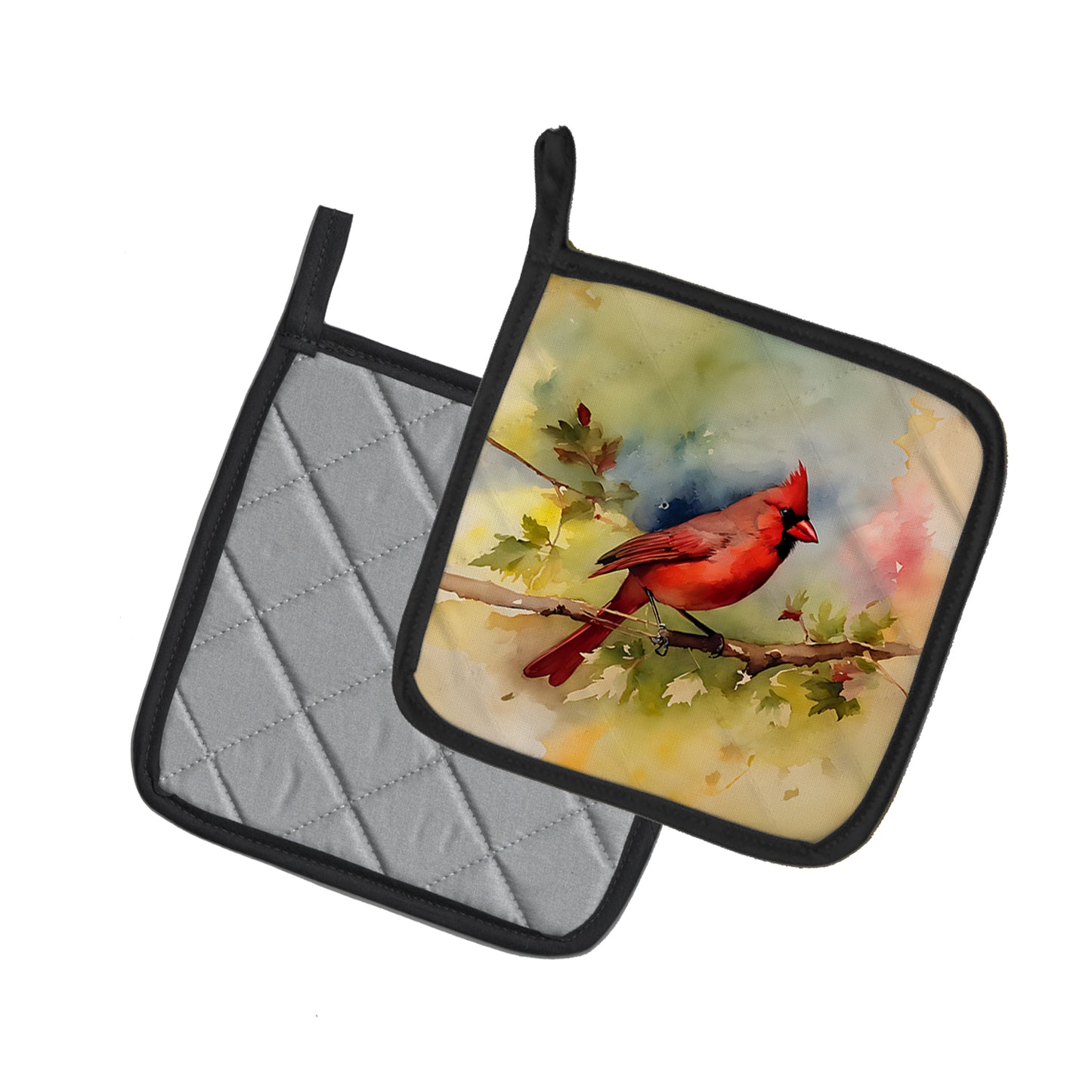 Cardinal Pair of Pot Holders