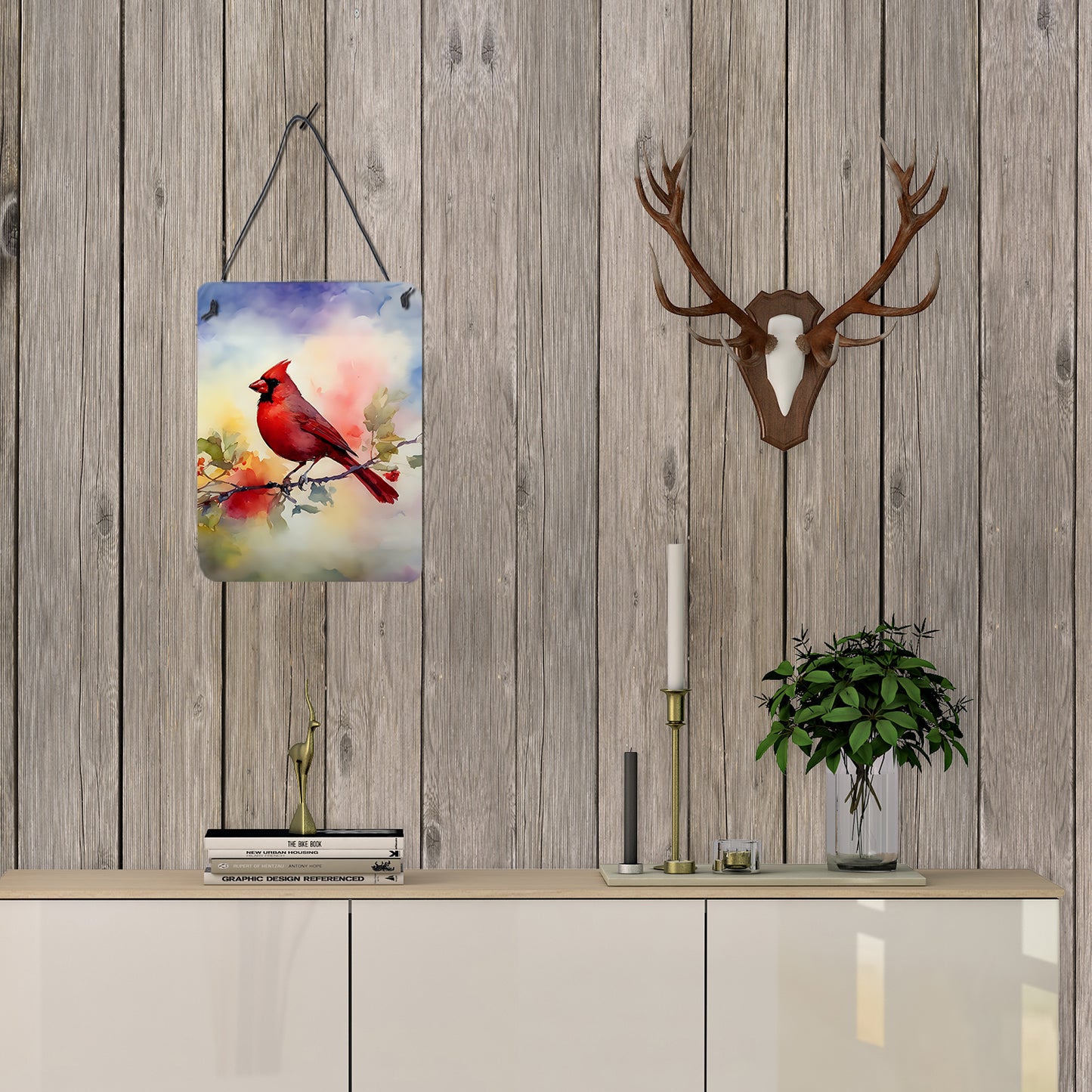 Cardinal Wall or Door Hanging Prints