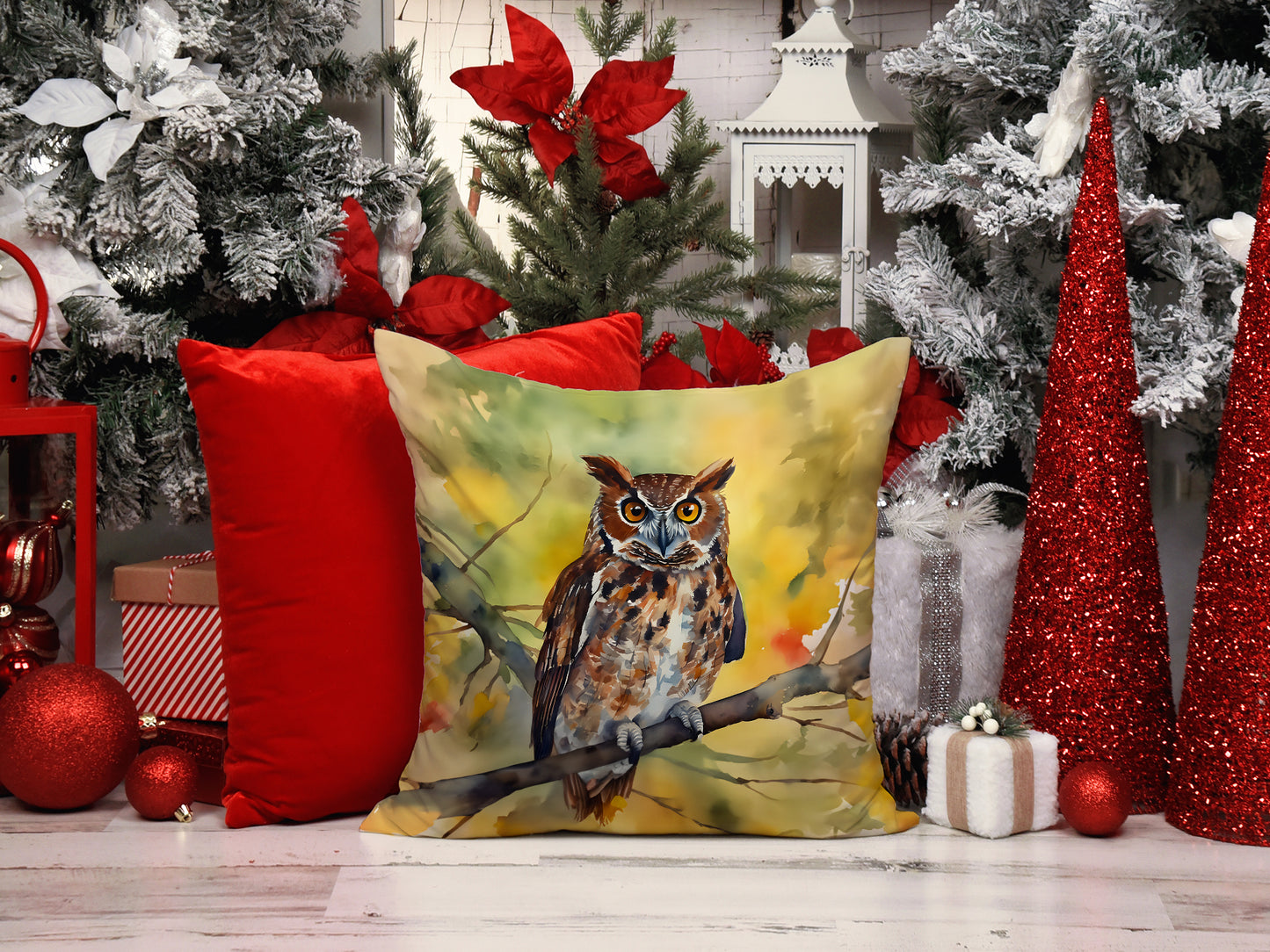 Eastern Screech Owl Throw Pillow