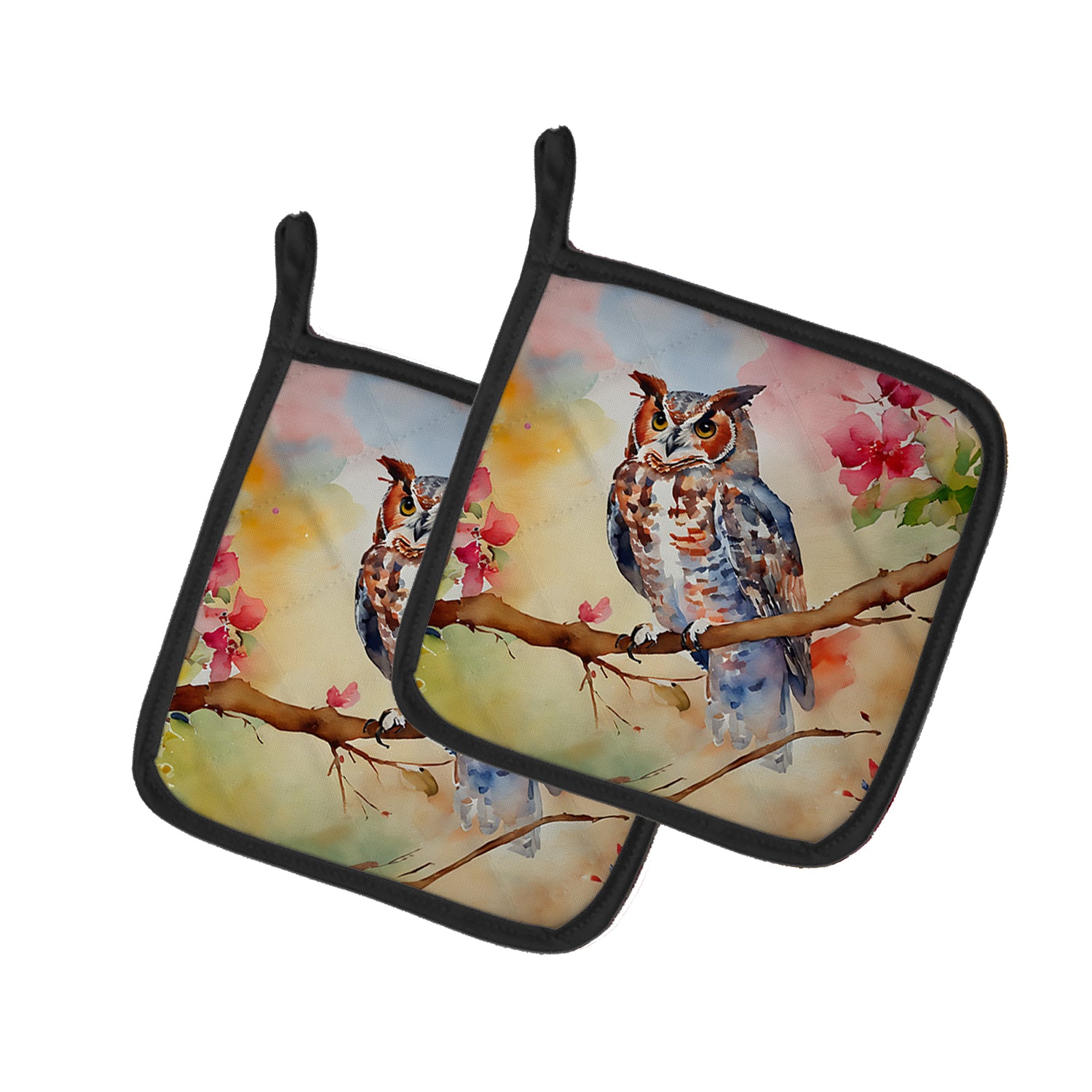 Buy this Eastern Screech Owl Pair of Pot Holders