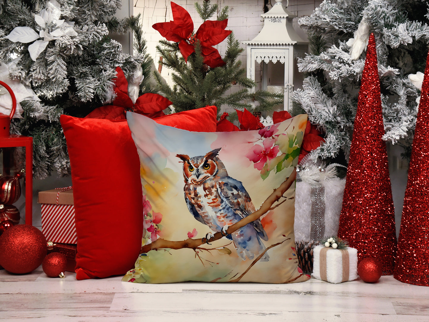 Eastern Screech Owl Throw Pillow