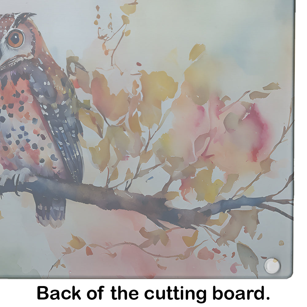 Elf Owl Glass Cutting Board