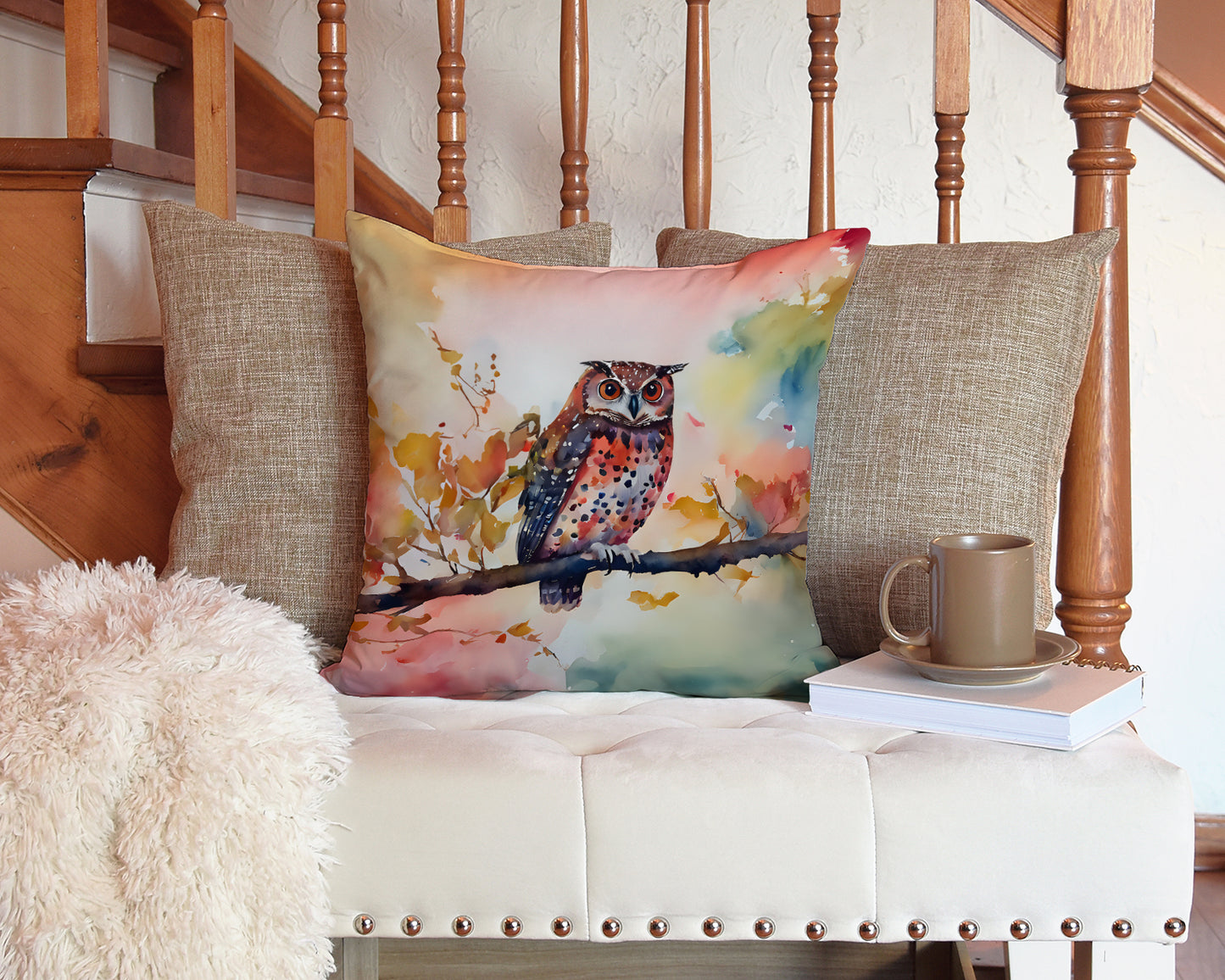 Elf Owl Throw Pillow