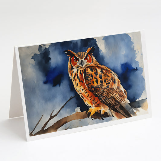 Buy this Eurasian Eagle Owl Greeting Cards Pack of 8