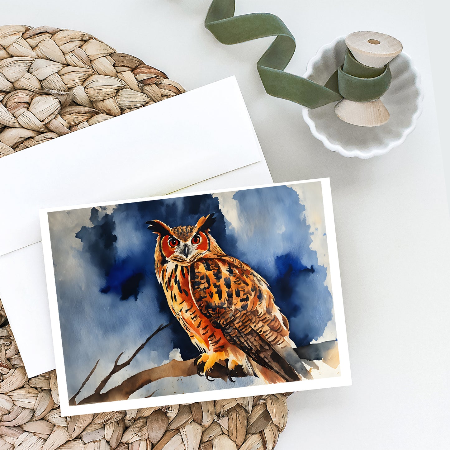 Eurasian Eagle Owl Greeting Cards Pack of 8