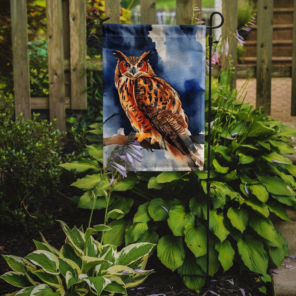 Eurasian Eagle Owl Garden Flag