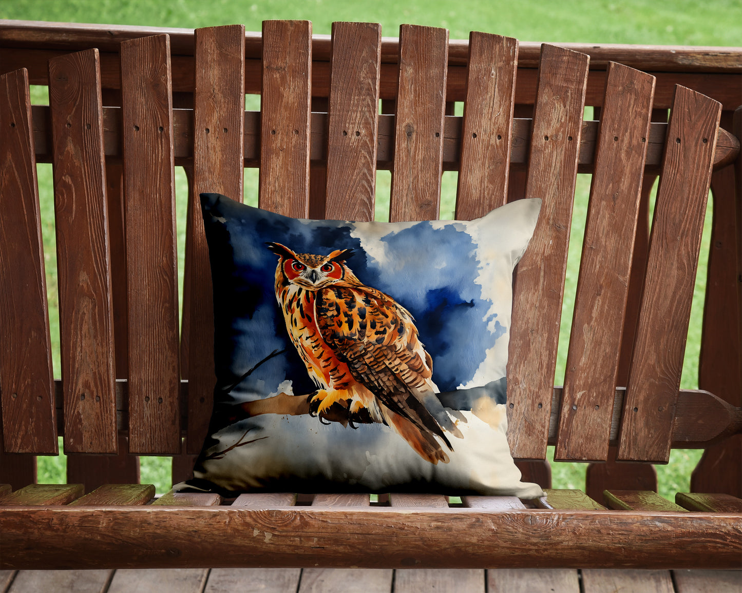 Eurasian Eagle Owl Throw Pillow