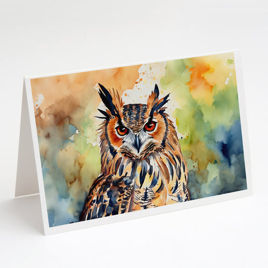 Buy this Eurasian Eagle Owl Greeting Cards Pack of 8