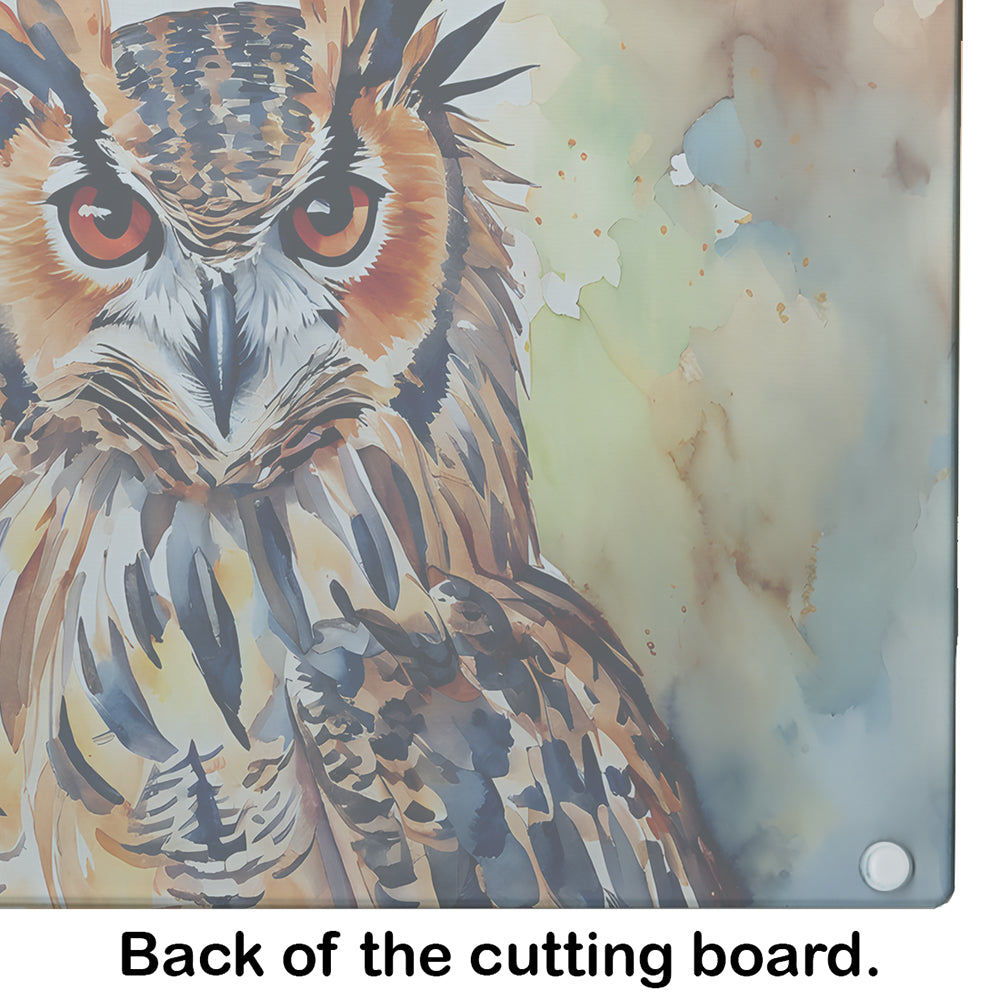 Eurasian Eagle Owl Glass Cutting Board