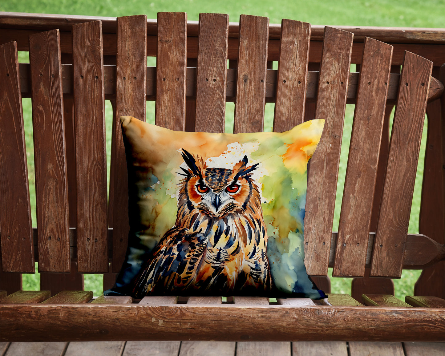 Eurasian Eagle Owl Throw Pillow