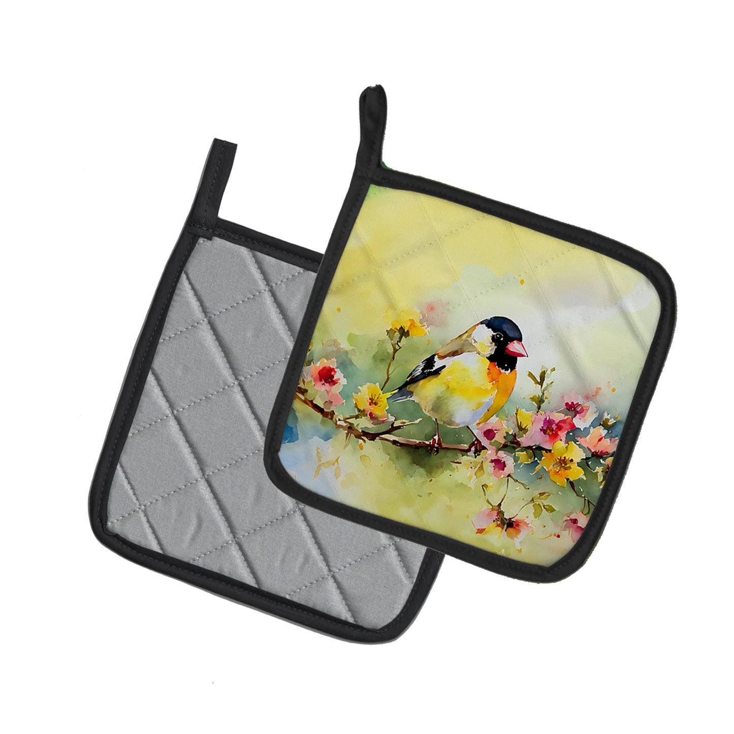 Goldfinch Pair of Pot Holders