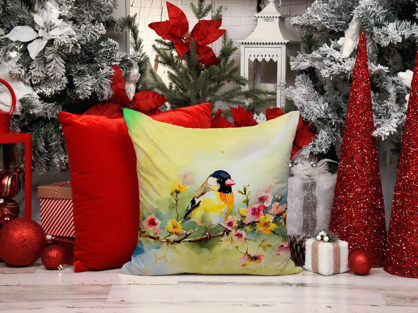 Goldfinch Throw Pillow