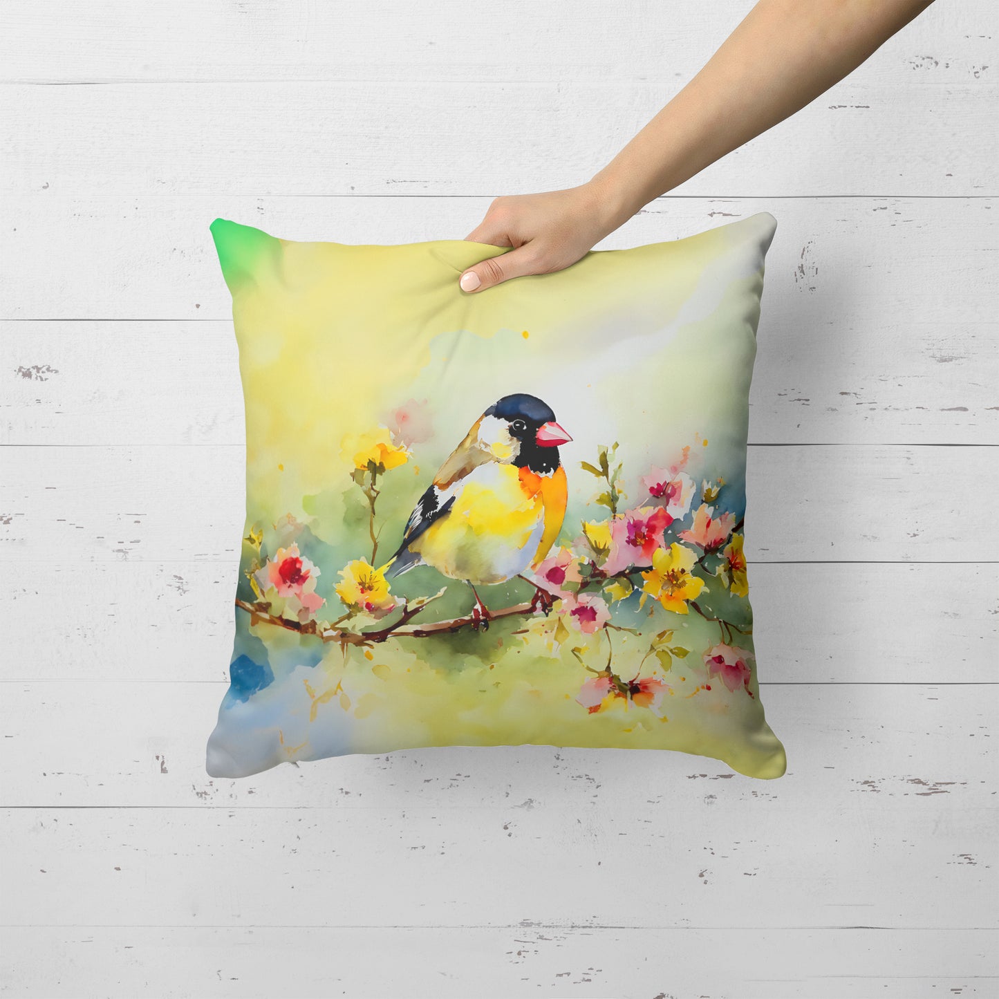 Goldfinch Throw Pillow