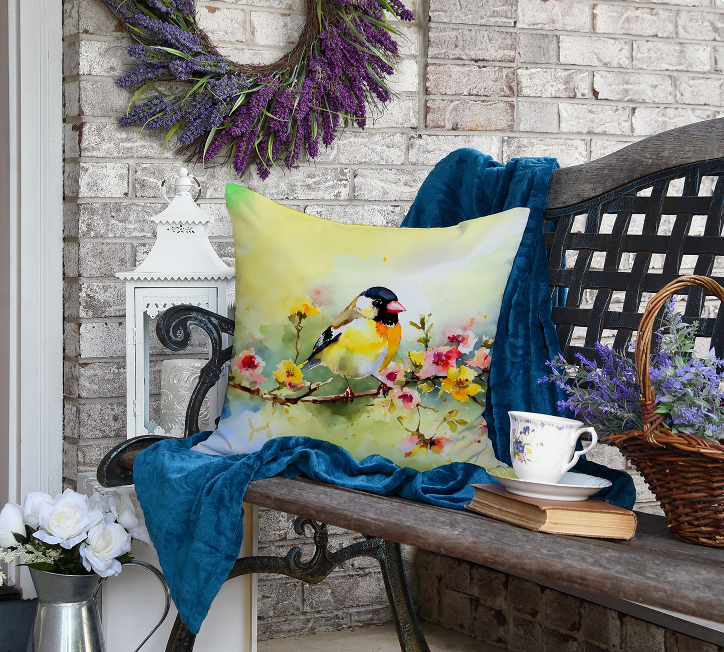 Goldfinch Throw Pillow