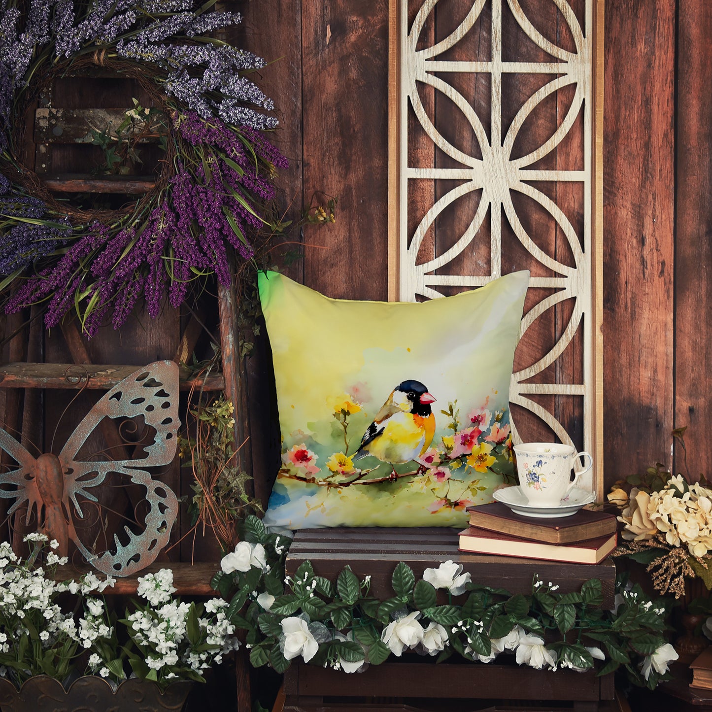 Goldfinch Throw Pillow