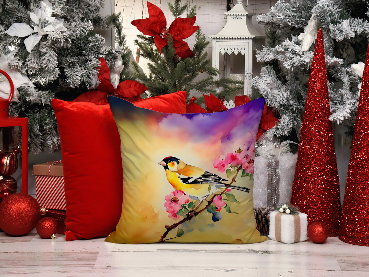 Goldfinch Throw Pillow