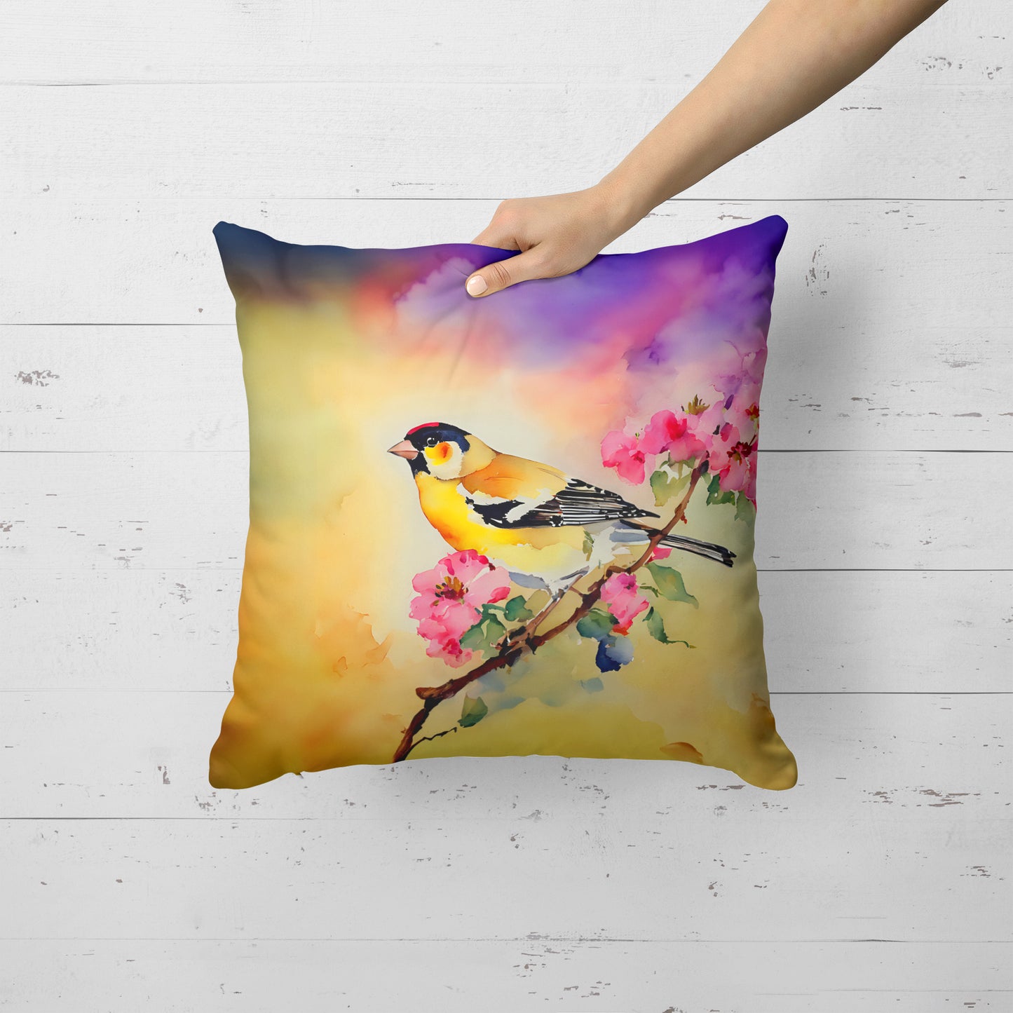 Goldfinch Throw Pillow