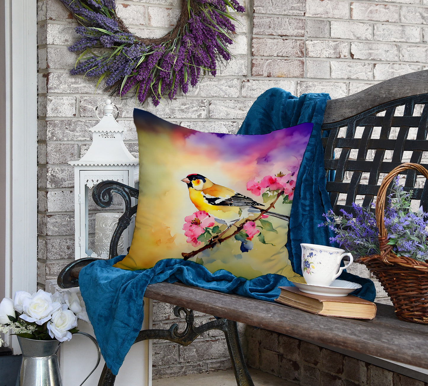 Goldfinch Throw Pillow