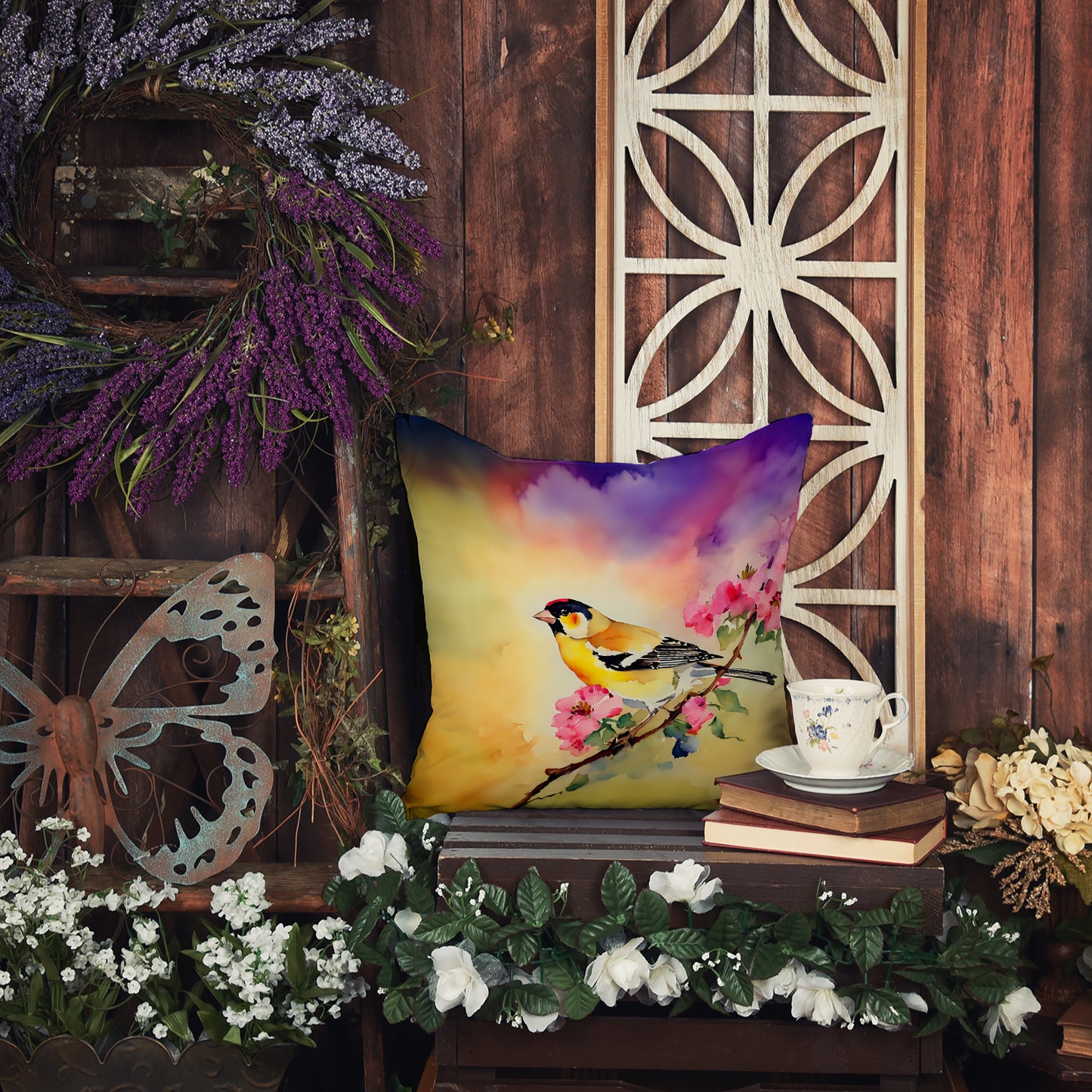 Goldfinch Throw Pillow