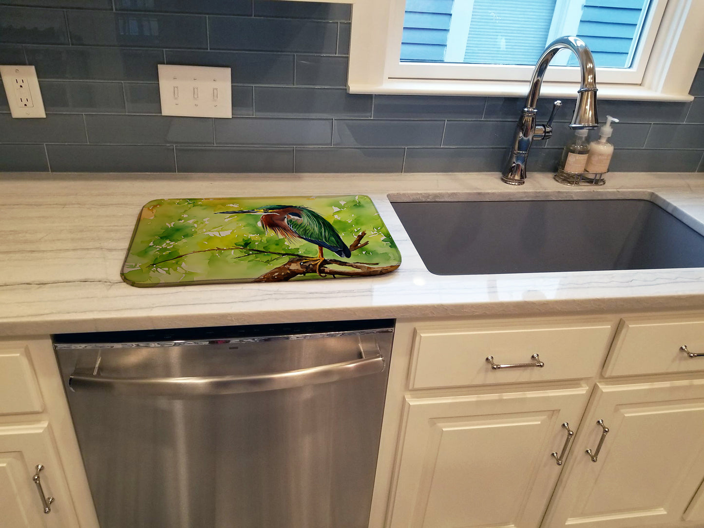 Green Heron Dish Drying Mat