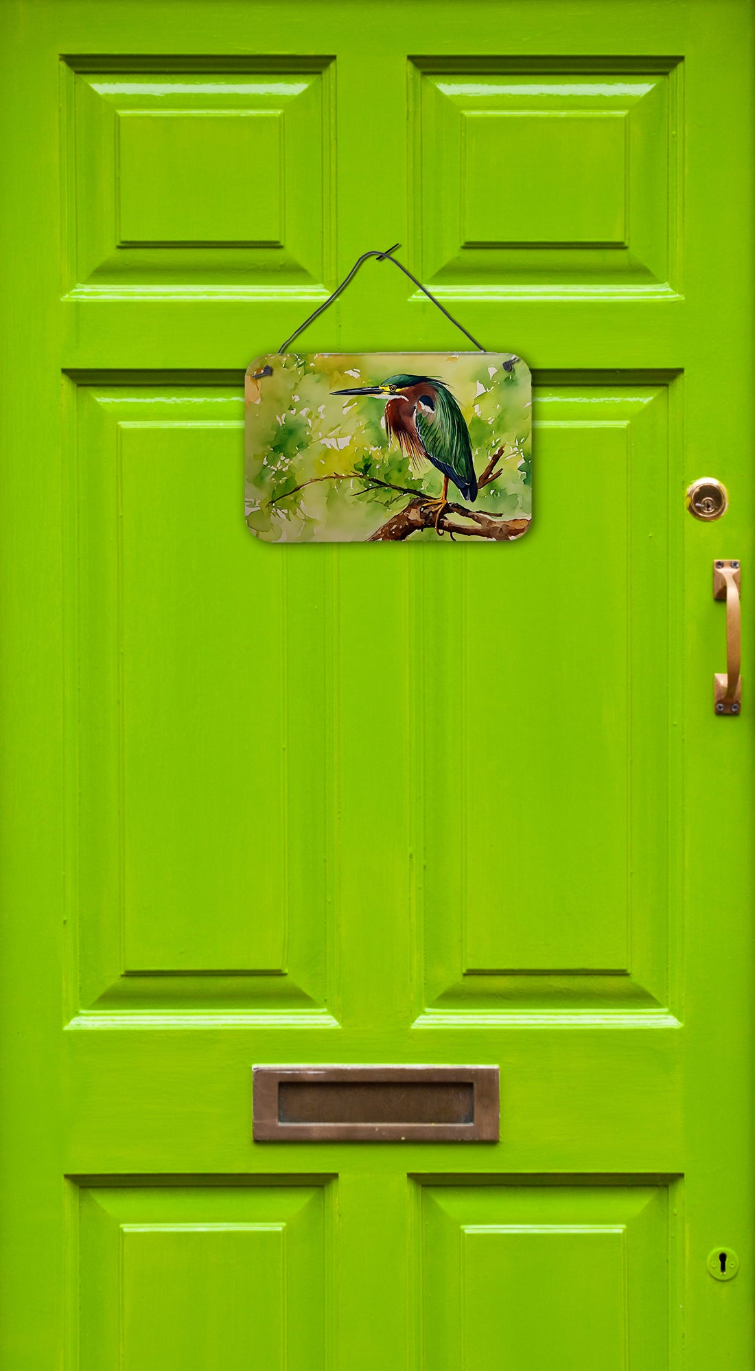 Green Heron Wall or Door Hanging Prints